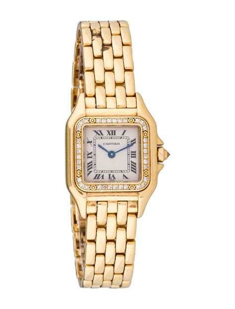 cartier women's diamond watch|cartier panthere watch with diamonds.